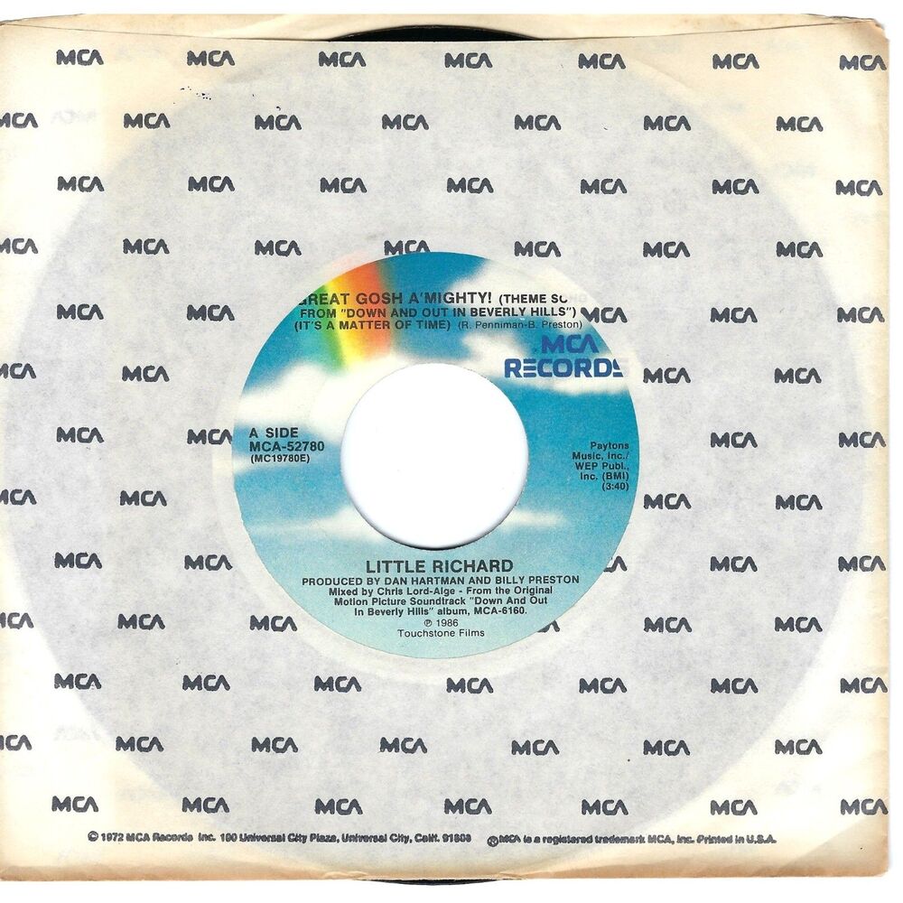 Little Richard 45 RPM - Great Gosh A'Mighty! / The Ride - MCA M- Rock '86